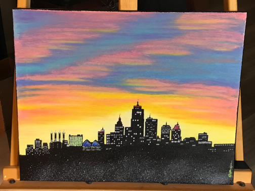 artist portrait studio orange